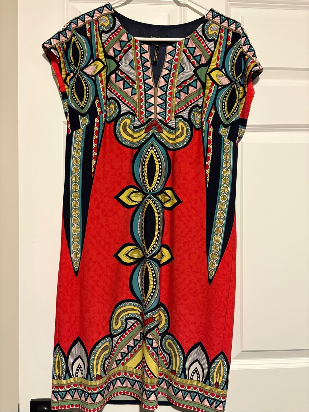 Laundry By Shelli Segal Multicolor Geo Print Shift Dress
